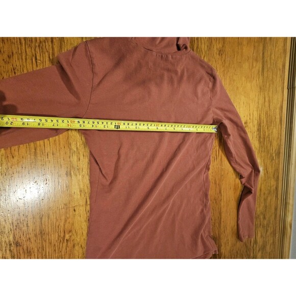 Peruvian Connection Extreme T-Neck Small Whiskey Orange Turtleneck Pima Cotton - Picture 7 of 11